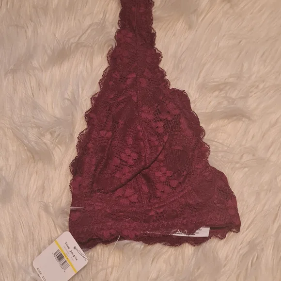 NWT Free People Galloon Lace Halter Wine - Picture 5 of 6